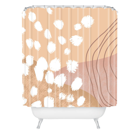 Aleeya Jones Modern Abstract nudes Shower Curtain