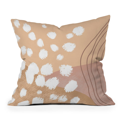 Aleeya Jones Modern Abstract nudes Throw Pillow