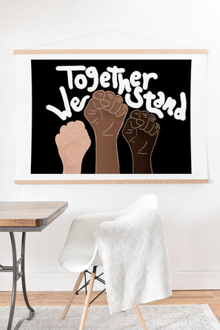 Aleeya Jones Together We stand Black Art Print And Hanger