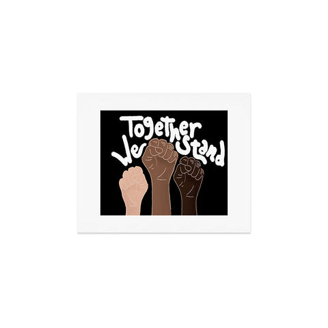 Aleeya Jones Together We stand Black Art Print