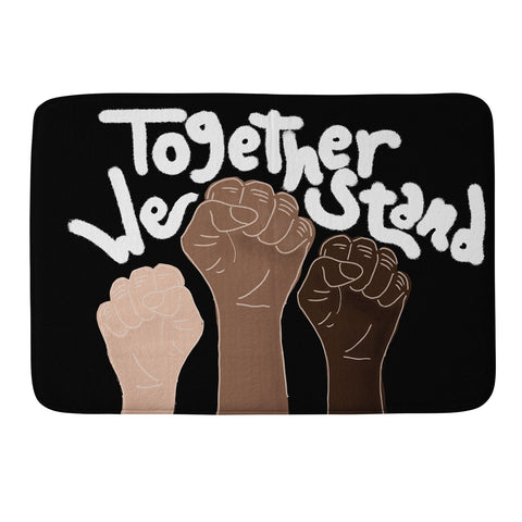 Aleeya Jones Together We stand Black Memory Foam Bath Mat