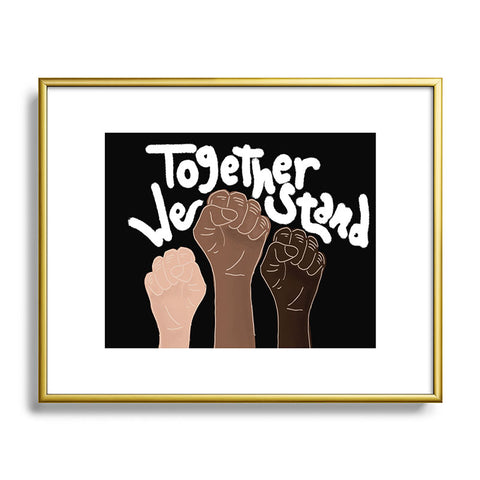Aleeya Jones Together We stand Black Metal Framed Art Print