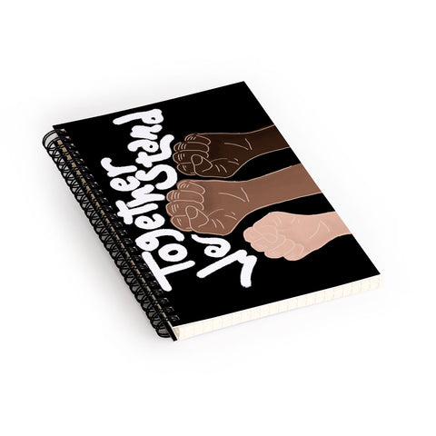 Aleeya Jones Together We stand Black Spiral Notebook