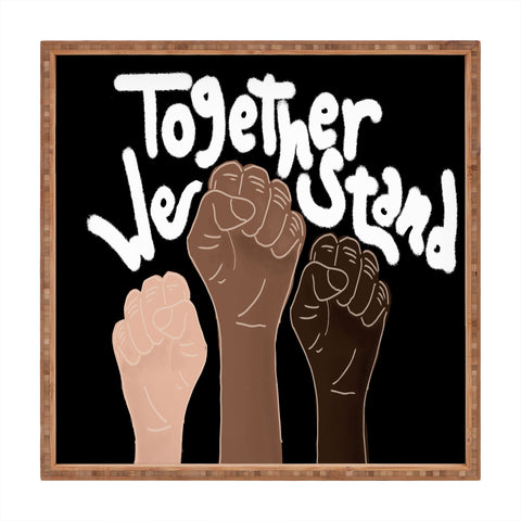 Aleeya Jones Together We stand Black Square Tray