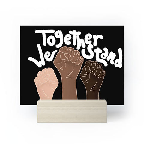 Aleeya Jones Together We stand Black Mini Art Print