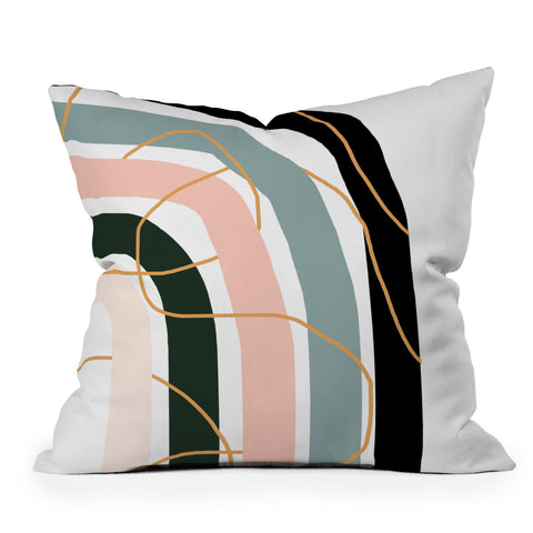 Aleeya Jones Unsettled Rainbow Throw Pillow