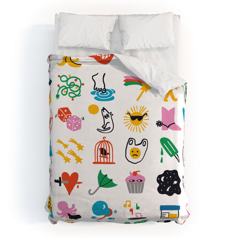 Aley Wild Relevant Symbols Duvet Cover