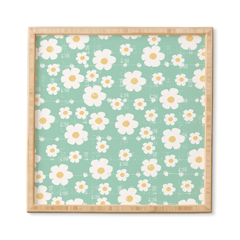 Ali Benyon Aqua Daisy Framed Wall Art