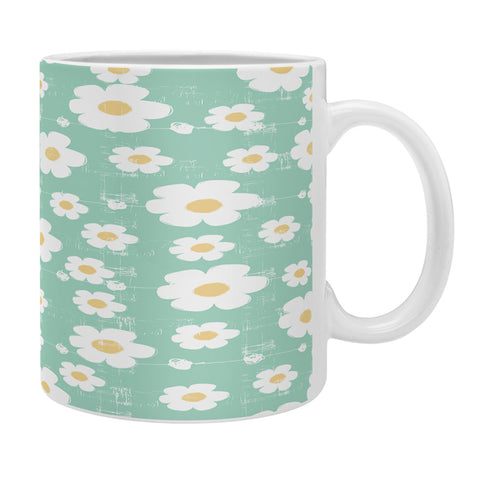 Ali Benyon Aqua Daisy Coffee Mug