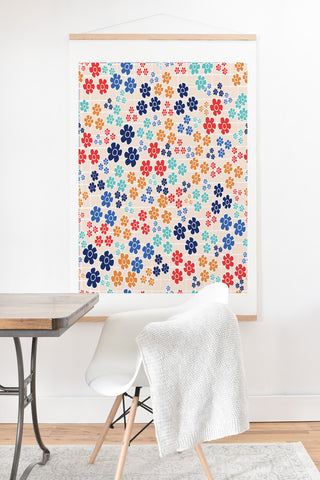 Ali Benyon Bed Of Flowers Art Print And Hanger