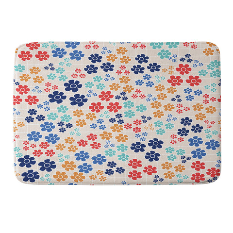 Ali Benyon Bed Of Flowers Memory Foam Bath Mat
