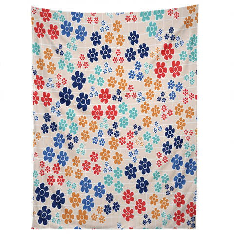 Ali Benyon Bed Of Flowers Tapestry