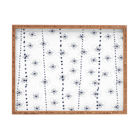 Ali Benyon Flower Waterfall Rectangular Tray