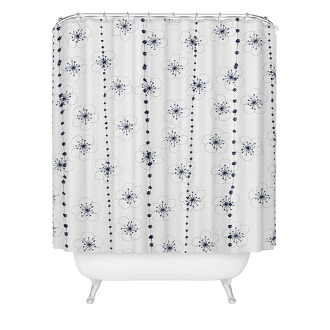 Ali Benyon Flower Waterfall Shower Curtain