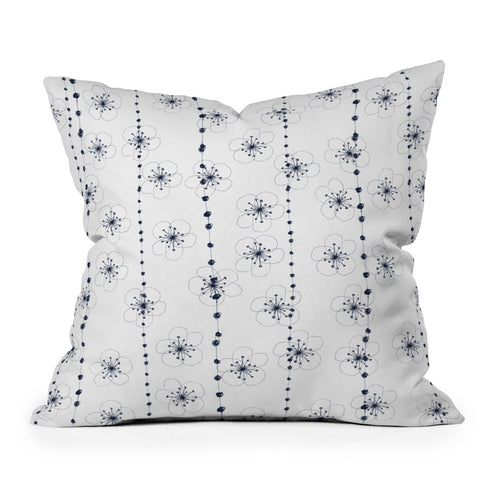 Ali Benyon Flower Waterfall Throw Pillow