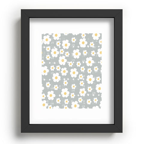 Ali Benyon Gray Daisy Recessed Framing Rectangle