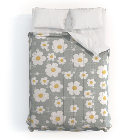 Ali Benyon Gray Daisy Comforter