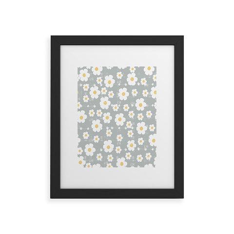 Ali Benyon Gray Daisy Framed Art Print