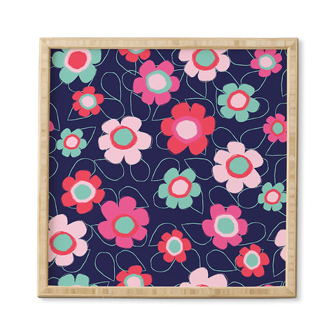 Ali Benyon Happy Flowers Framed Wall Art