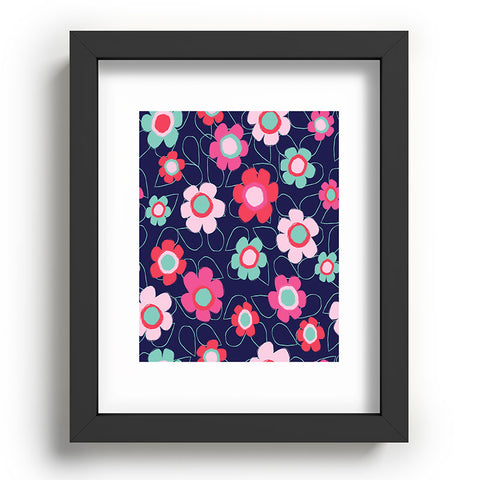 Ali Benyon Happy Flowers Recessed Framing Rectangle