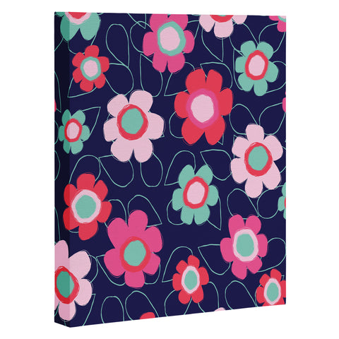 Ali Benyon Happy Flowers Art Canvas