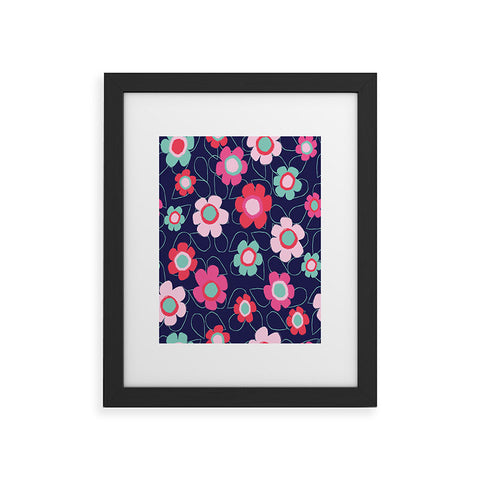 Ali Benyon Happy Flowers Framed Art Print