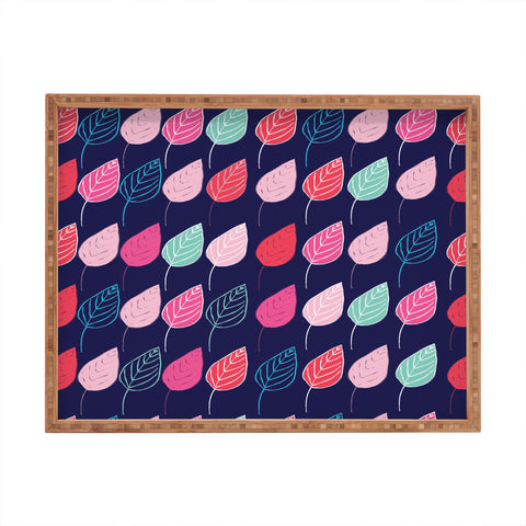 Ali Benyon Happy Leaves Rectangular Tray