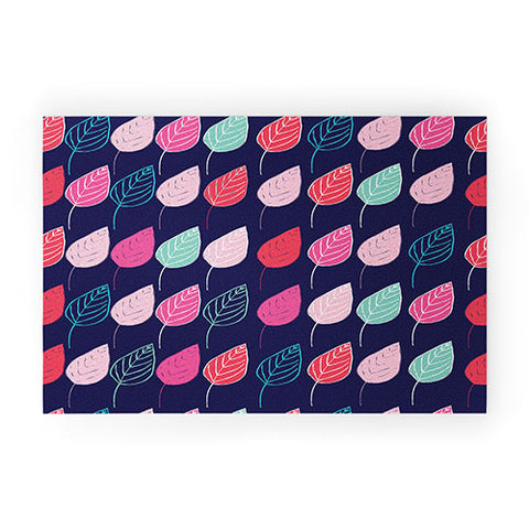 Ali Benyon Happy Leaves Welcome Mat