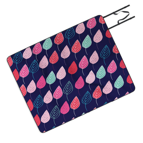 Ali Benyon Happy Leaves Picnic Blanket