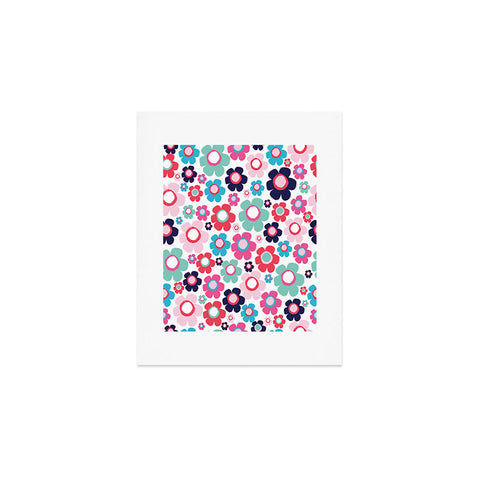 Ali Benyon Indigo Flowers Art Print