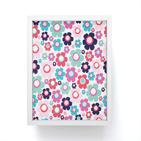 Ali Benyon Indigo Flowers Framed Mini Art Print