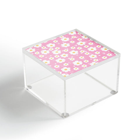 Ali Benyon Pink Daisy Acrylic Box