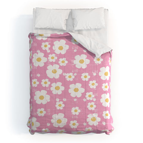 Ali Benyon Pink Daisy Comforter