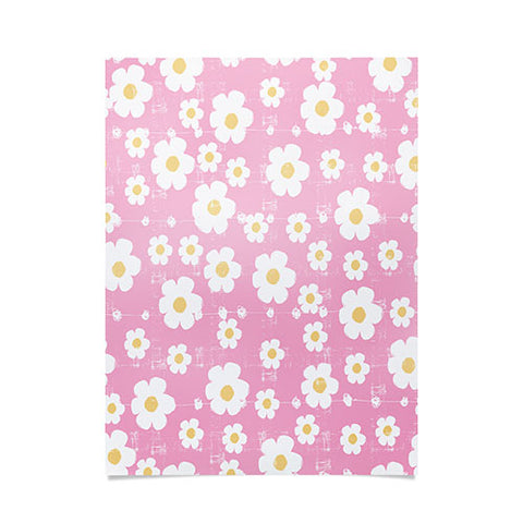 Ali Benyon Pink Daisy Poster