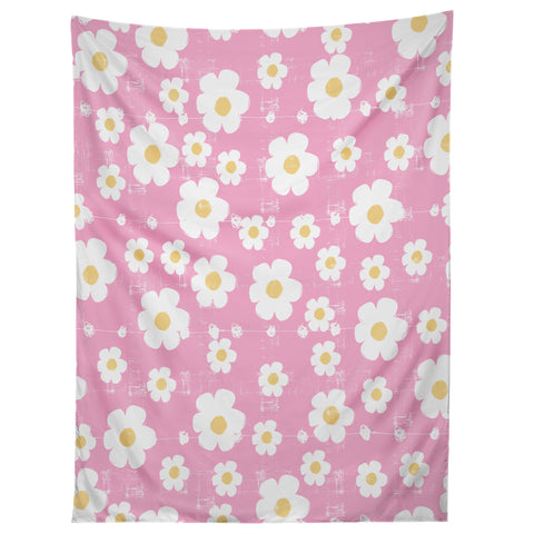 Ali Benyon Pink Daisy Tapestry