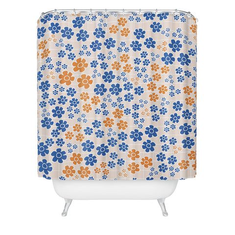 Ali Benyon Pixie Blue Shower Curtain