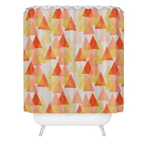 Ali Benyon Retro Geo Shower Curtain