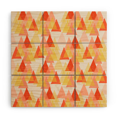 Ali Benyon Retro Geo Wood Wall Mural