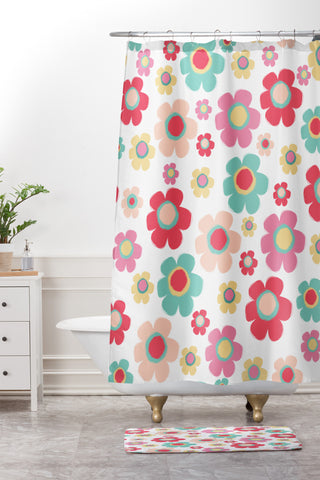 Ali Benyon Rosie Shower Curtain And Mat