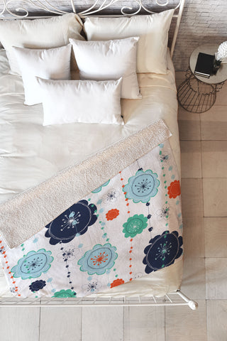 Ali Benyon Suzy Pop Fleece Throw Blanket