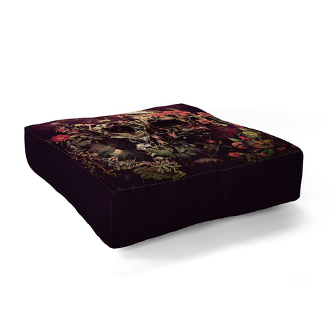Ali Gulec Bloom Skull Floor Pillow Square
