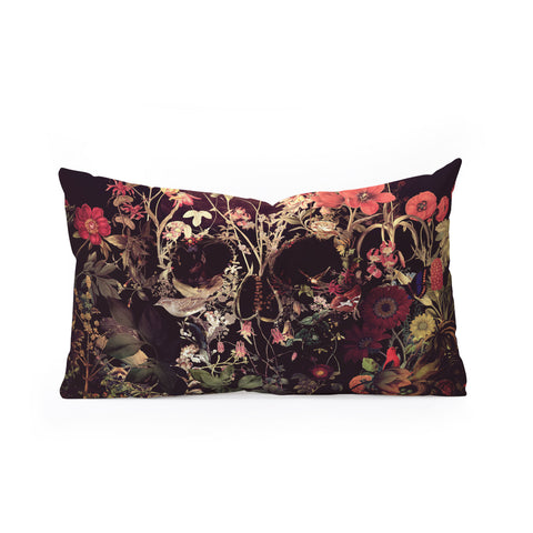 Ali Gulec Bloom Skull Oblong Throw Pillow