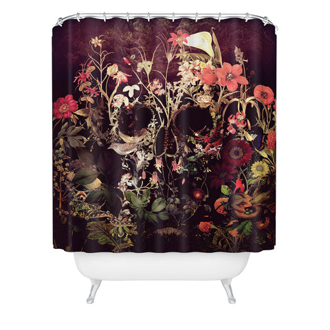Ali Gulec Bloom Skull Shower Curtain