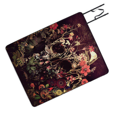 Ali Gulec Bloom Skull Picnic Blanket