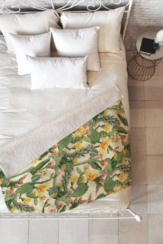 Ali Gulec Cactus Garden Fleece Throw Blanket