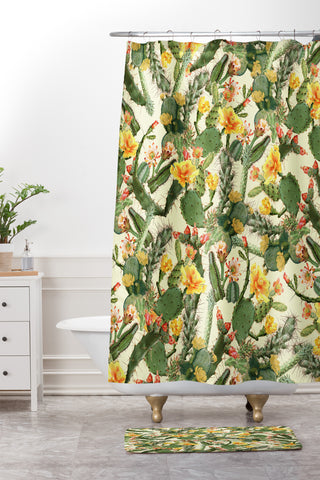 Ali Gulec Cactus Garden Shower Curtain And Mat