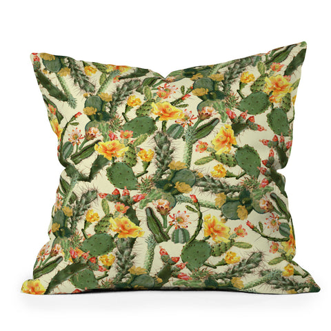 Ali Gulec Cactus Garden Throw Pillow