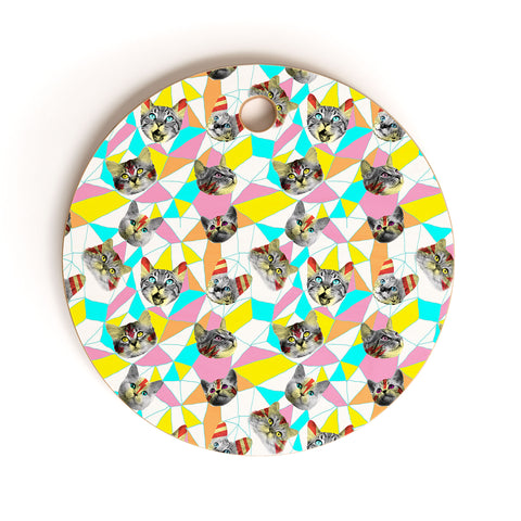 Ali Gulec Cats Army Cutting Board Round