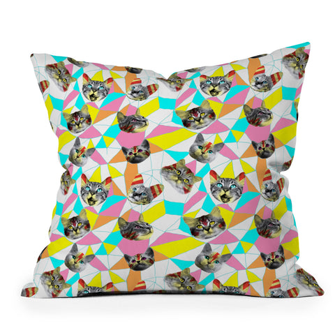 Ali Gulec Cats Army Throw Pillow