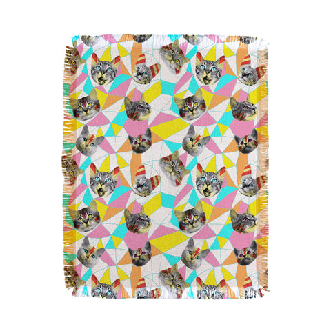 Ali Gulec Cats Army Throw Blanket